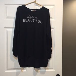 Long Sleeve Black Tunic 18/20